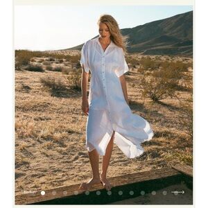Cleobella Gili Dress white button down midi